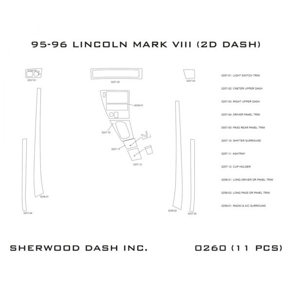 Sherwood® - 2D Dash Kit (11 Pcs)