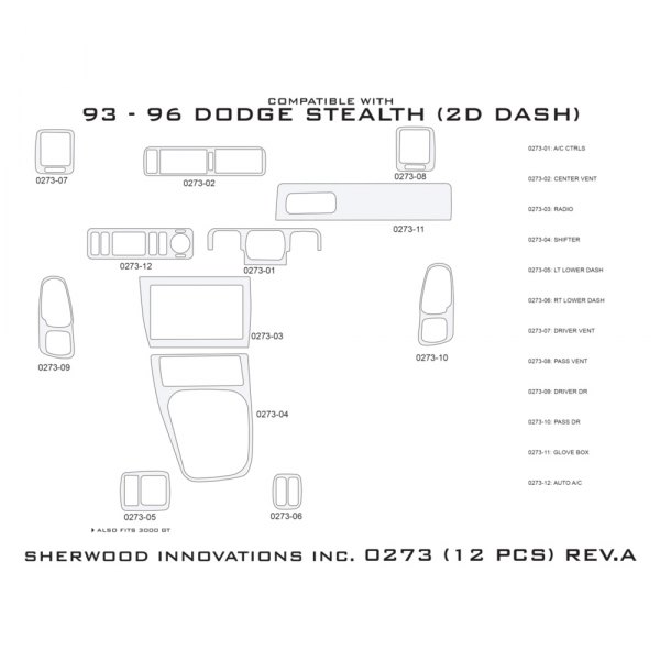Sherwood® - 2D Dash Kit (12 Pcs)