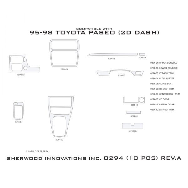 Sherwood® - 2D Dash Kit (10 Pcs)