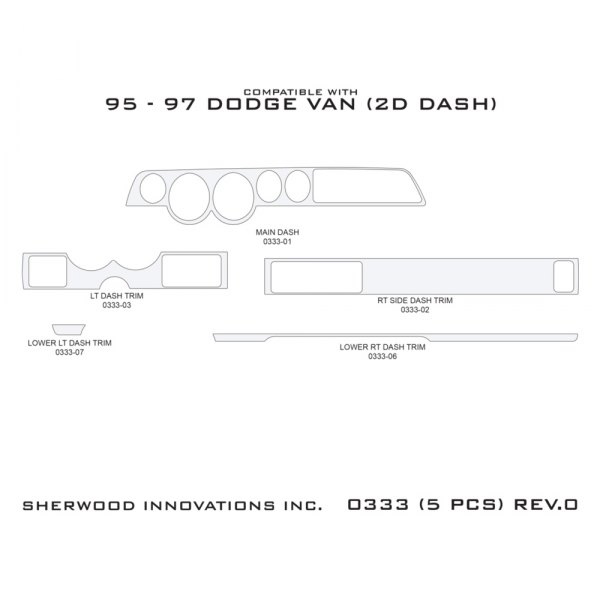 Sherwood® - 2D Dash Kit (5 Pcs)