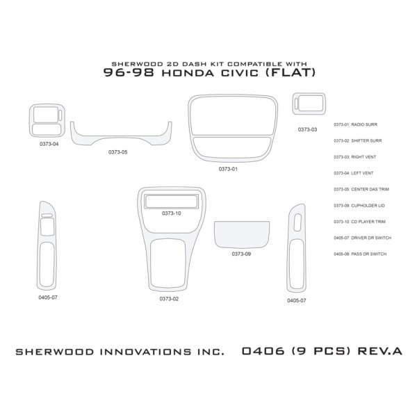 Sherwood® - 2D Dash Kit (9 Pcs)