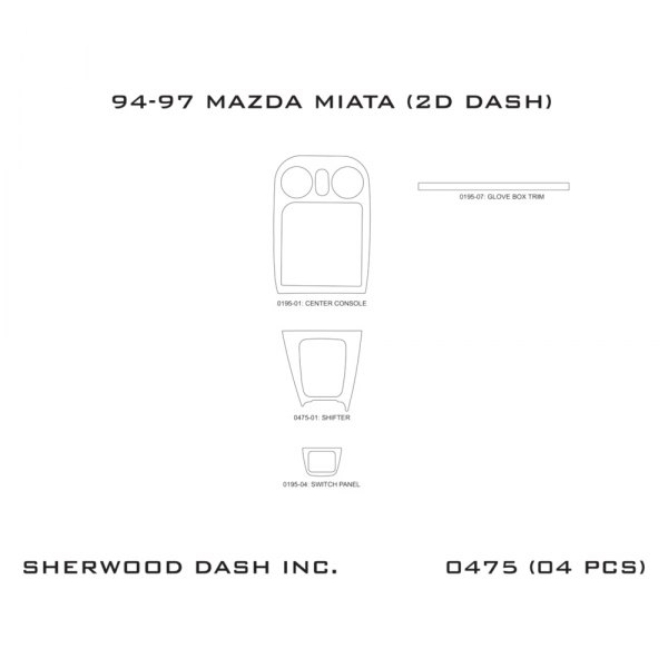 Sherwood® - 2D Dash Kit (4 Pcs)