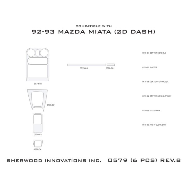 Sherwood® - 2D Dash Kit (6 Pcs)