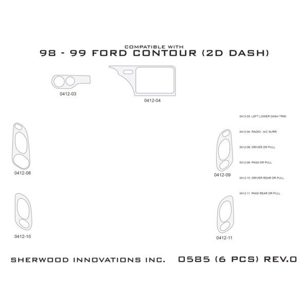 Sherwood® - 2D Dash Kit (6 Pcs)