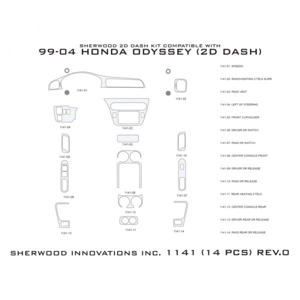 Sherwood® - 2D Dash Kit (14 Pcs)