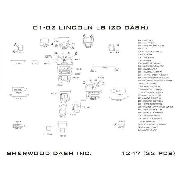 Sherwood® - 2D Dash Kit (32 Pcs)