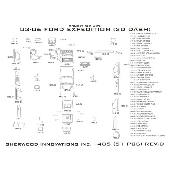 Sherwood® - 2D Dash Kit (51 Pcs)