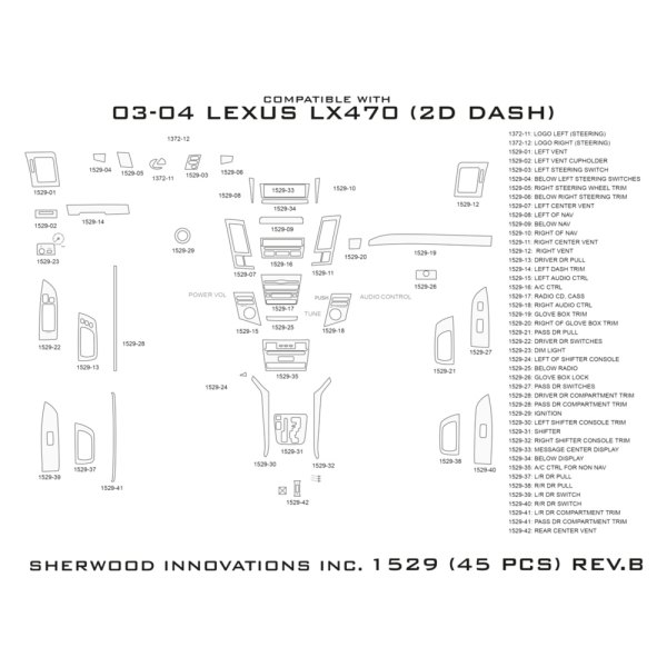 Sherwood® - 2D Dash Kit (45 Pcs)