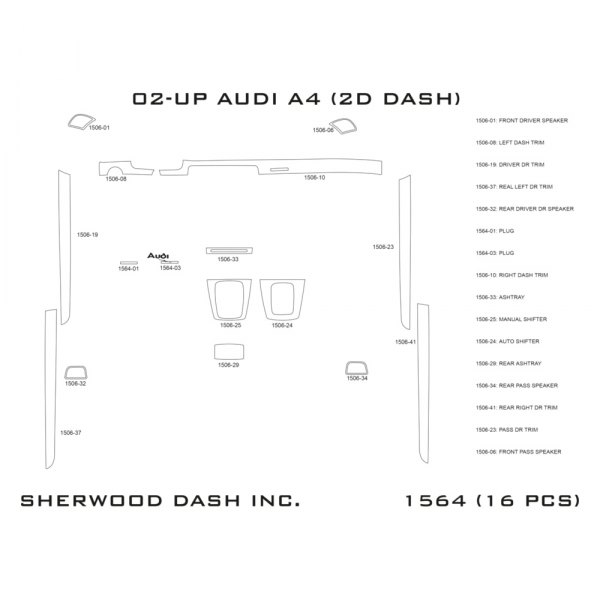 Sherwood® - 2D Dash Kit (16 Pcs)