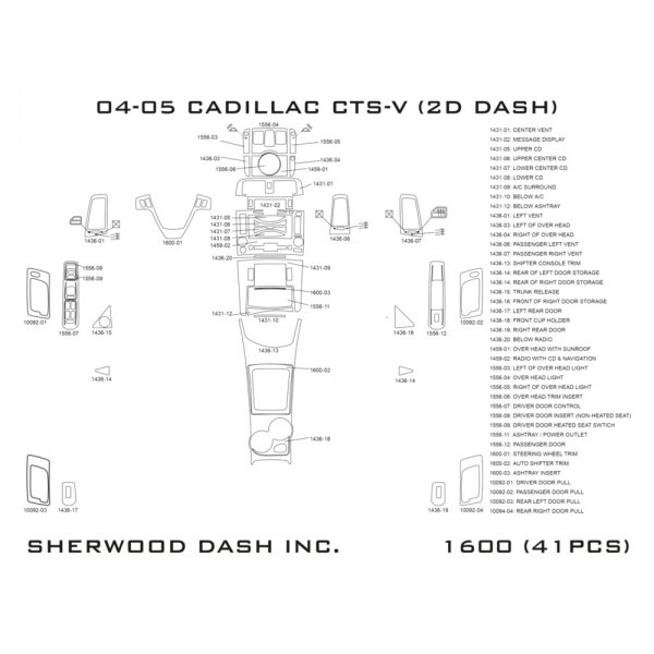 Sherwood® - 2D Dash Kit (41 Pcs)