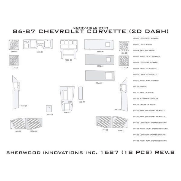 Sherwood® - 2D Dash Kit (18 Pcs)