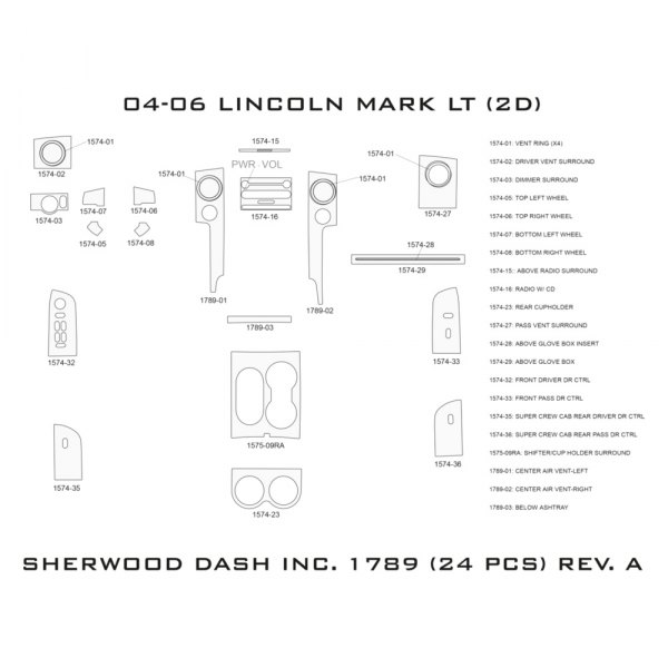 Sherwood® - 2D Dash Kit (24 Pcs)