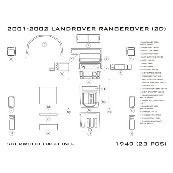 Sherwood® - 2D Dash Kit (23 Pcs)