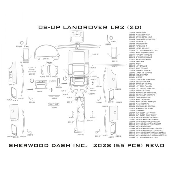Sherwood® - 2D Dash Kit (55 Pcs)