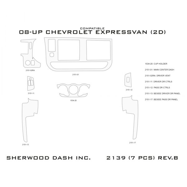 Sherwood® - 2D Dash Kit (7 Pcs)