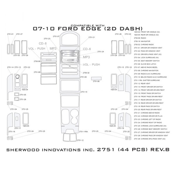 Sherwood® - 2D Dash Kit (44 Pcs)