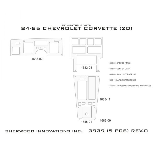 Sherwood® - 2D Dash Kit (5 Pcs)