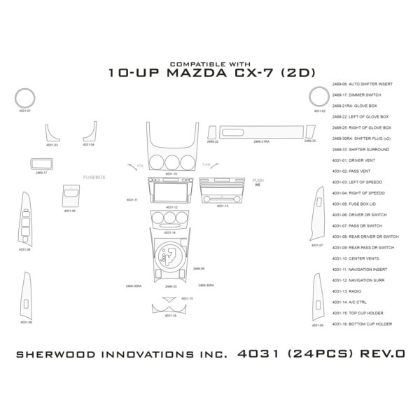 Sherwood® - 2D Dash Kit (24 Pcs)