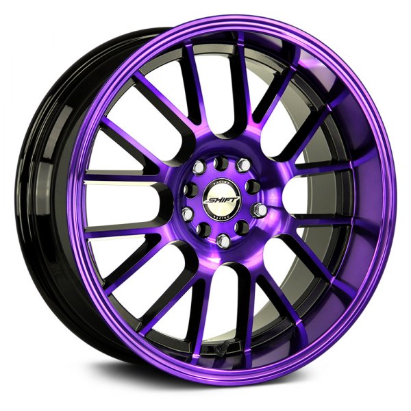 SHIFT WHEELS® - CRANK Gloss Black with Machined Purple Face