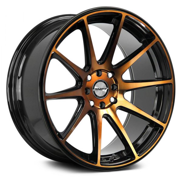 SHIFT WHEELS® GEAR Wheels Black with Machined Bronze Face Rims
