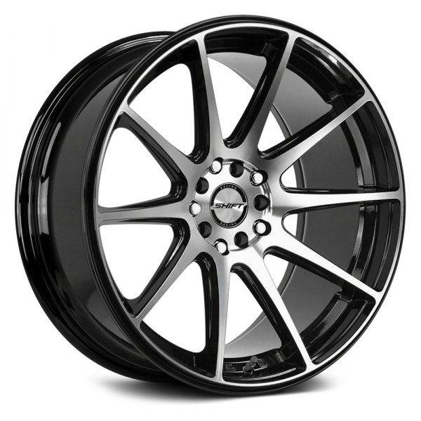 SHIFT WHEELS® GEAR Wheels Gloss Black with Machined Face Rims