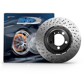 SHW Performance® - Drilled Front Brake Rotor