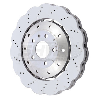 SHW Performance® - Drilled Pin-Drive Wavy Disc Brake Rotor