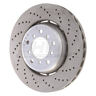 SHW Performance® - Drilled Front Passenger Side Brake Rotor