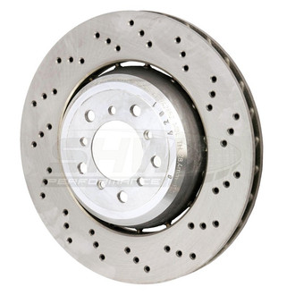 SHW Performance® - Drilled Front Passenger Side Brake Rotor
