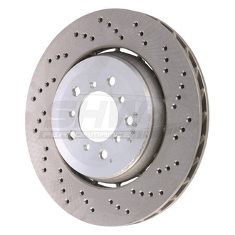SHW Performance® - Drilled Front Passenger Side Brake Rotor