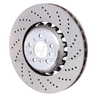 SHW Performance® - Drilled Front Passenger Side Brake Rotor