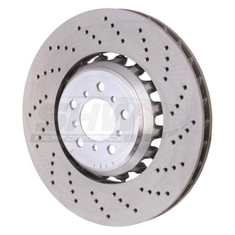 SHW Performance® - Drilled Front Passenger Side Brake Rotor