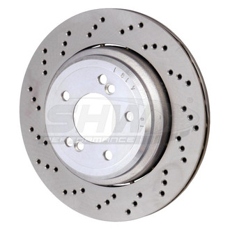 SHW Performance® - Drilled Rear Driver Side Brake Rotor