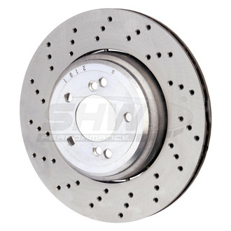 SHW Performance® - Drilled Rear Driver Side Brake Rotor