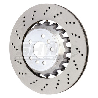 SHW Performance® - Drilled Rear Driver Side Brake Rotor