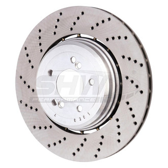 SHW Performance® - Drilled Rear Driver Side Brake Rotor