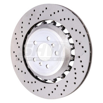 SHW Performance® - Drilled Rear Driver Side Brake Rotor