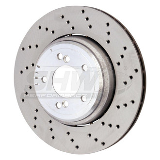 SHW Performance® - Drilled Rear Passenger Side Brake Rotor