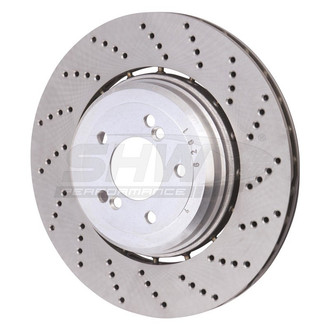 SHW Performance® - Drilled Rear Passenger Side Brake Rotor