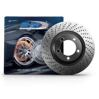 SHW Performance® - Drilled Front Driver Side Brake Rotor
