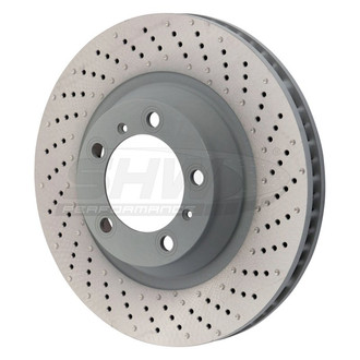 SHW Performance® - Drilled Front Passenger Side Brake Rotor