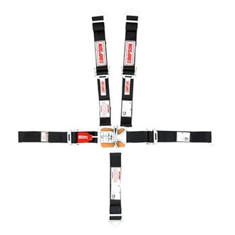 Simpson® - 5-Point Latch & Link 1/4 Midget Bolt In Pull Down Individual Harness, Black