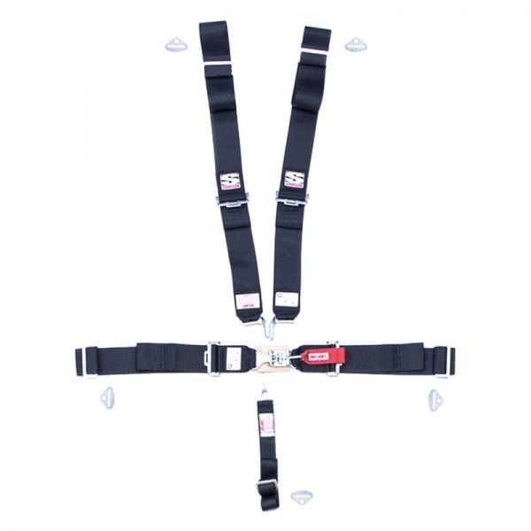 Simpson® - Black 55" 5-Point Pull-down Bolt-in Sport Harness System