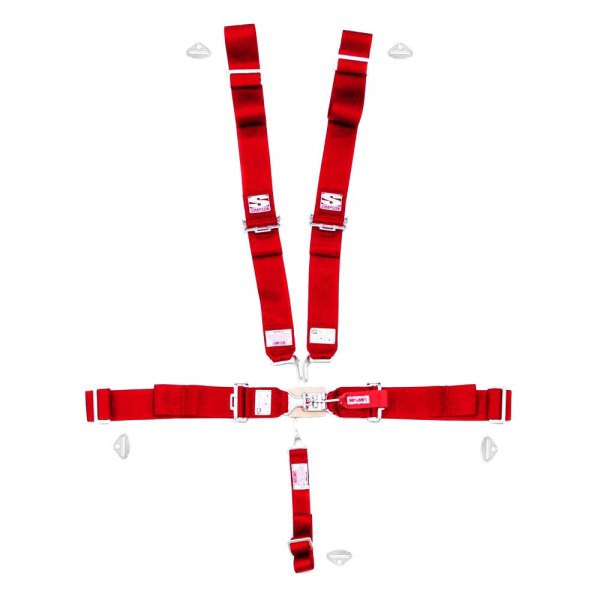 Simpson® - Red 55" 5-Point Pull-down Bolt-in Sport Harness System