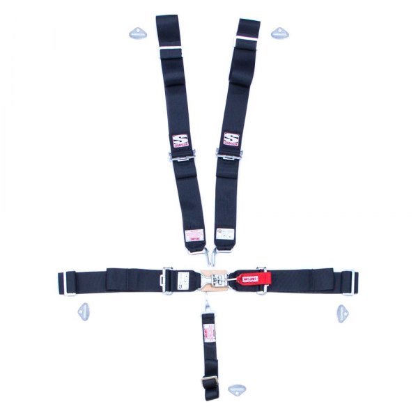 Simpson® - Black Latch and Link 62" Pull Up Bolt-in Individual 5-Point Harness System