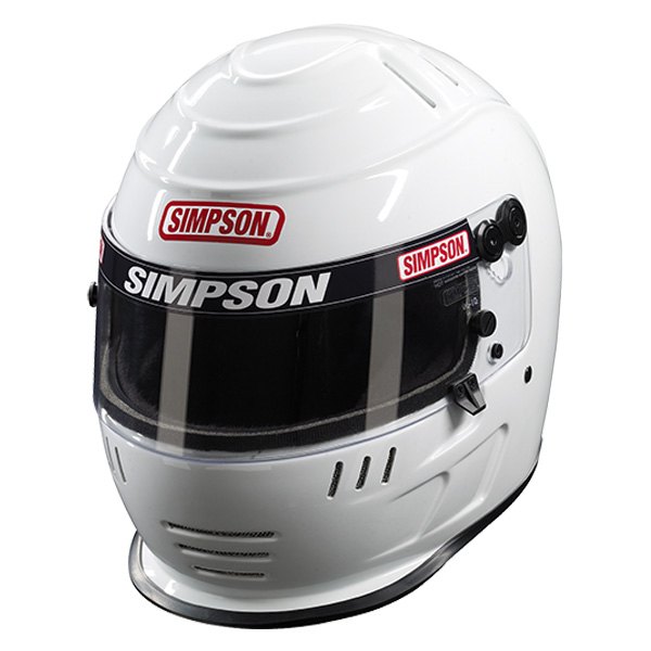 Simpson® - Speedway Shark White Fiberglass XL+ Racing Helmet