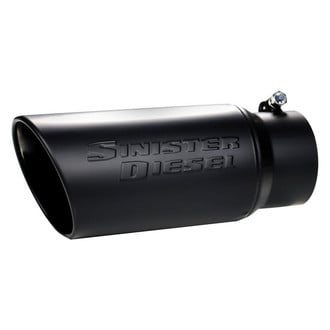 Sinister Diesel® - Diesel Series 304 SS Round Angle Cut Clamp-On Exhaust Tip