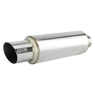 Skunk2® - MegaPower™ Stainless Steel Silver Exhaust Muffler (2.25" Center ID, 4" Center OD, 19" Length)
