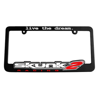 Skunk2® - License Plate Frame with Live The Dream and Skunk2 Emblem