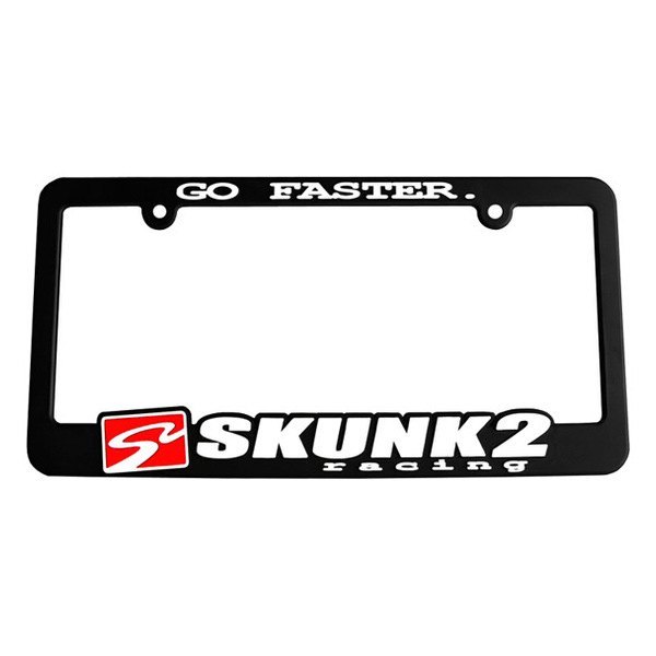 Skunk2® - License Plate Frame with Go Faster and Skunk2 Emblem